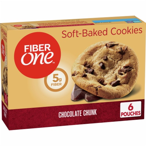 Fiber One Chocolate Chunk Soft Baked Cookies Perspective: front