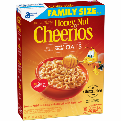 General Mills Honey Nut Cheerios Giant Size Cereal Perspective: front
