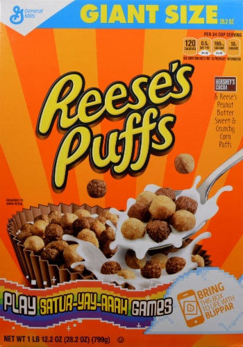 General Mills Reeses Puffs Cereal Giant Size Perspective: front
