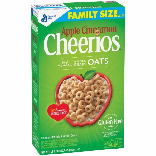 Cheerios Apple Cinnamon Cereal with Whole Oats Perspective: front