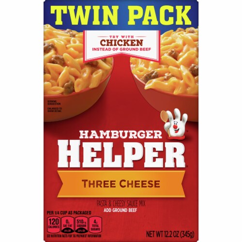 Hamburger Helper Three Cheese Pasta & Sauce Mix Twin Pack Perspective: front