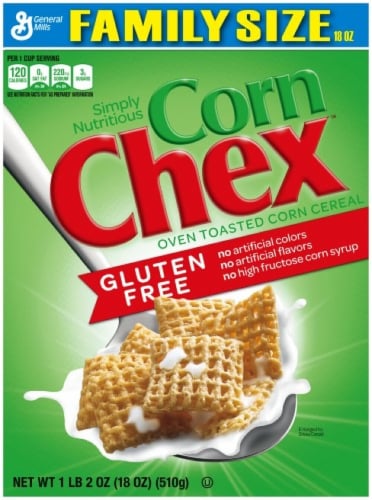 Corn Chex Gluten Free Breakfast Cereal Family Size Perspective: front