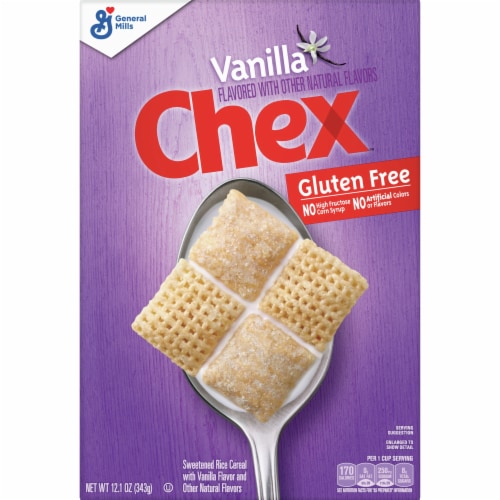 Chex Gluten Free Vanilla Sweetened Rice Cereal Perspective: front