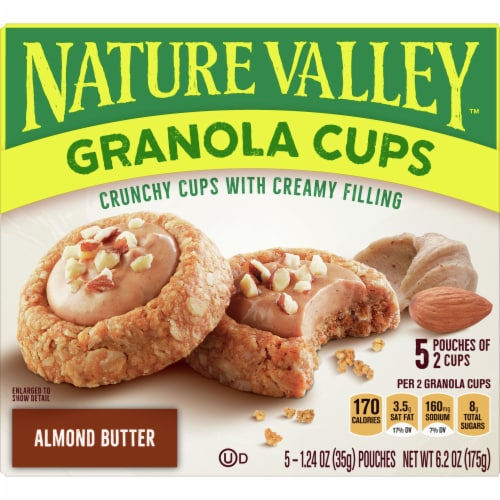 Nature Valley Granola Cups Almond Butter Snack Pouches Perspective: front