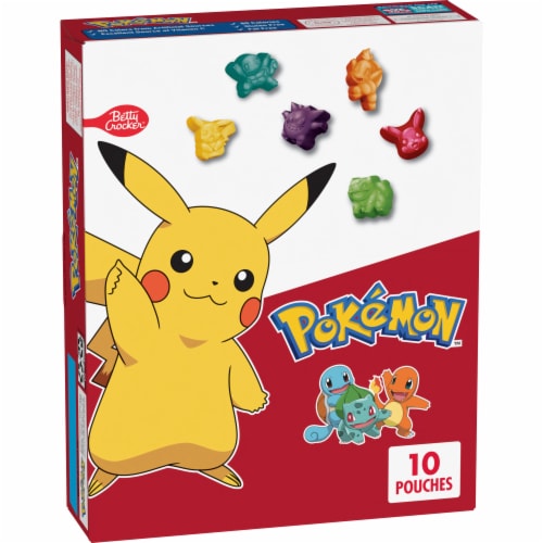 Pokemon Gluten Free Fruit Flavored Snack Treat Pouches Kids School Snacks Perspective: front