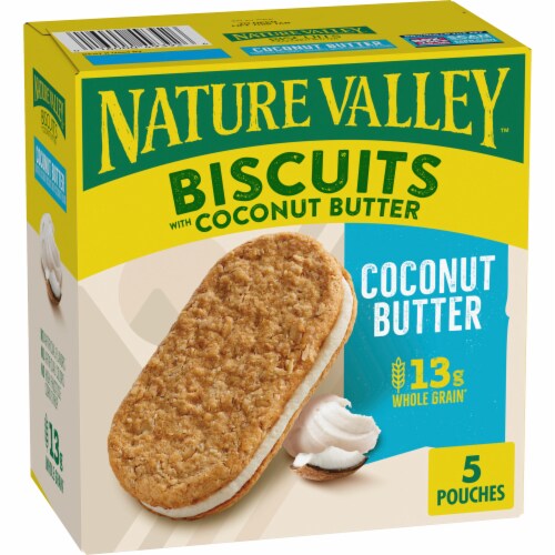 Nature Valley Coconut Butter Biscuits Sandwiches Perspective: front