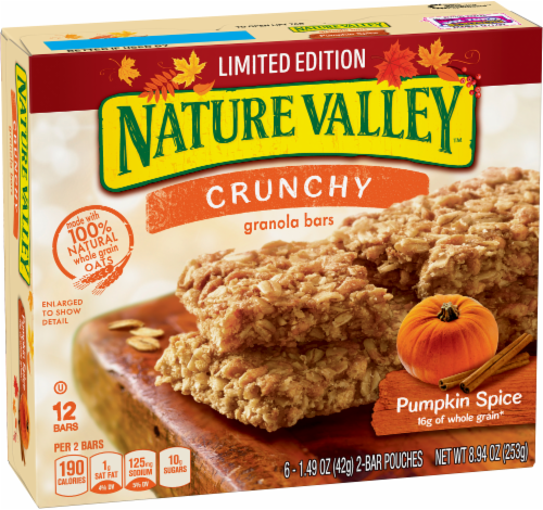 Nature Valley Crunchy Pumpkin Spice Granola Bars Perspective: front