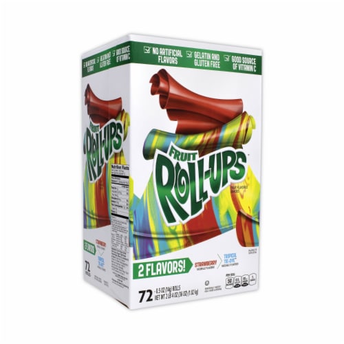 Fruit Roll-Ups - Fruit Candy - Tropical / Strawberry Flavor