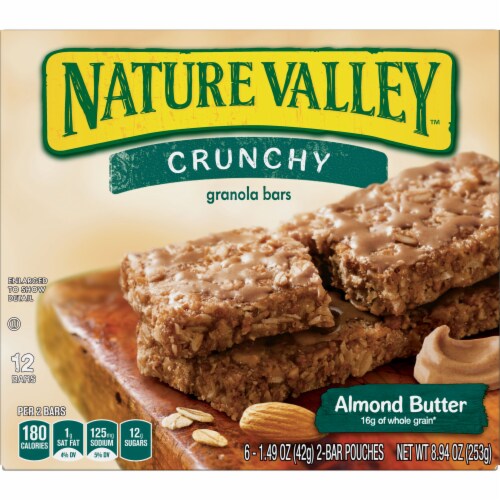 Nature Valley Crunchy Almond Butter Granola Bars Perspective: front
