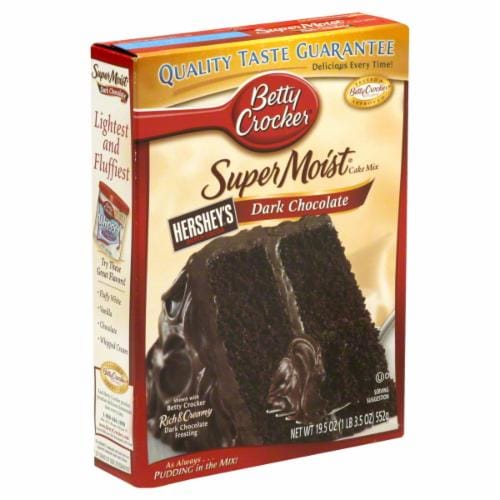 Betty Crocker Super Moist Hershey's Dark Chocolate Cake Mix Perspective: front