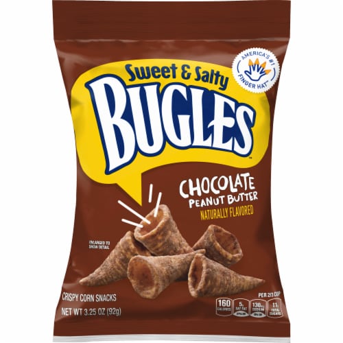 Bugles Chocolate Peanut Butter Corn Snack Perspective: front
