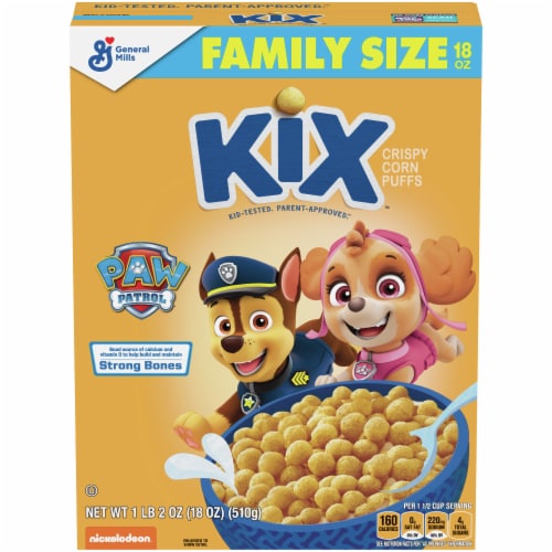 General Mills Kix Crispy Corn Puffs Family Size Cereal, 18 oz - Kroger