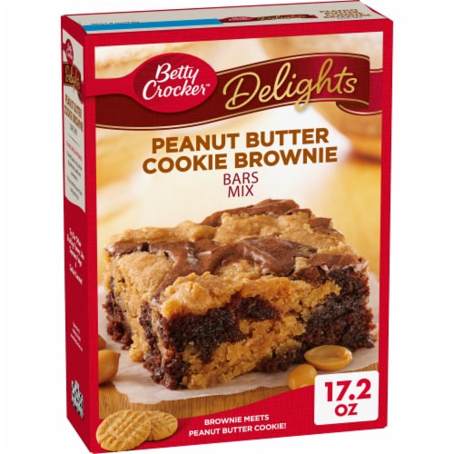 Betty Crocker™ Delights Peanut Butter Cookie Brownie Bar Mix Perspective: front