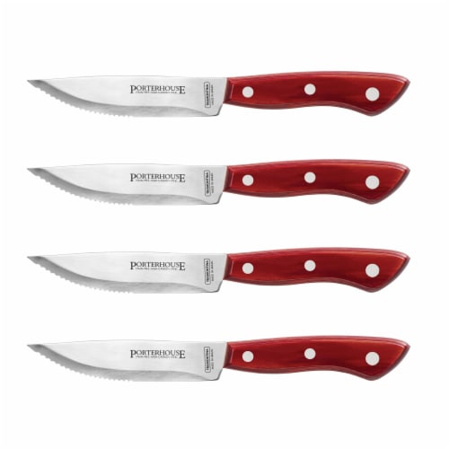 Tramontina Porterhouse Pointed Tip Steak Knife Set Perspective: front
