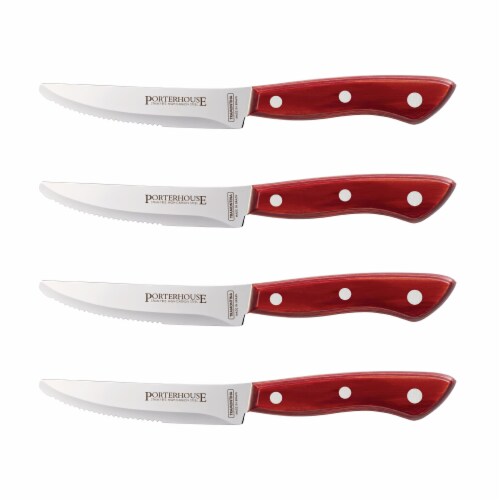 Tramontina Porterhouse Rounded Tip Steak Knife Set Perspective: front