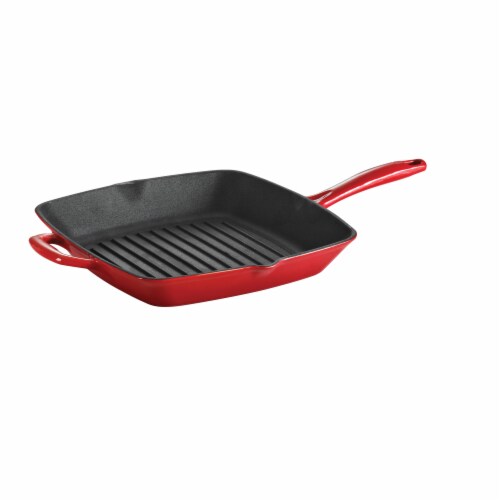 Tramontina Gourmet Cast Iron Grill Pan - Gradated Red Perspective: front