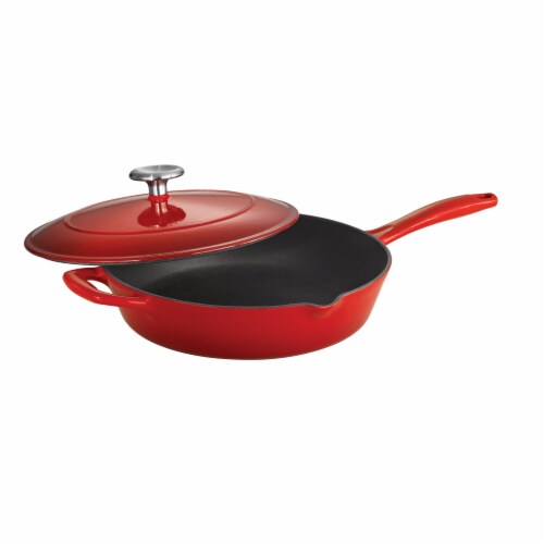 Tramontina Gourmet Covered Cast Iron Skillet - Gradated Red Perspective: front