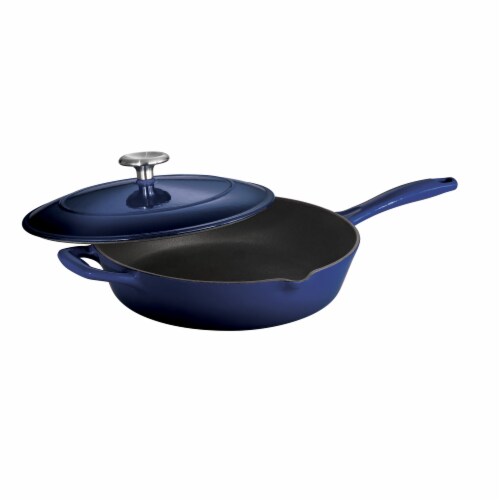 Tramontina Gourmet Covered Cast Iron Skillet - Gradated Cobalt Perspective: front