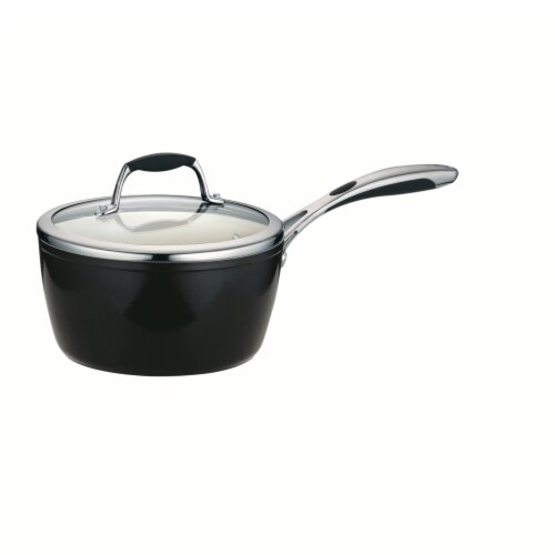 Tramontina Gourmet Covered Sauce Pan - Black Perspective: front