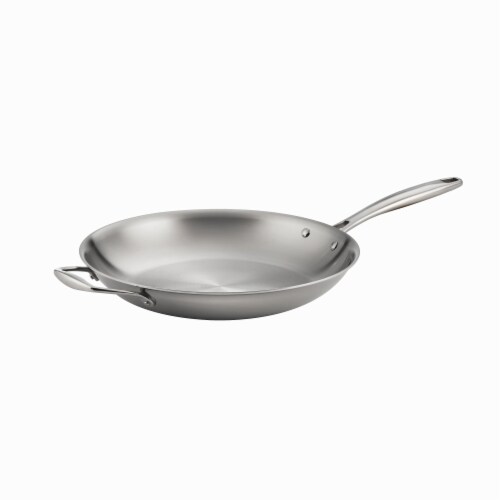 Tramontina Gourmet Tri-Ply Clad Helper Handle Frying Pan Perspective: front