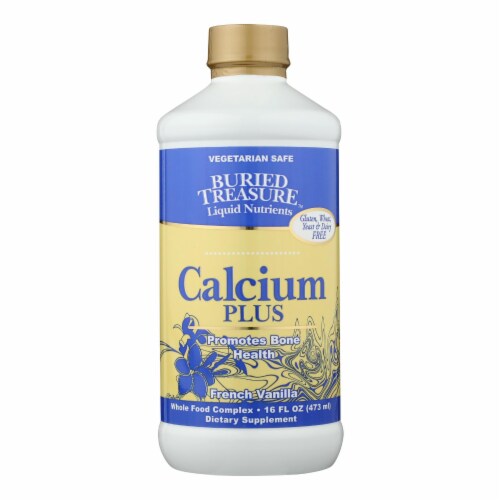 Buried Treasure Calcium Plus French Vanilla Dietary Supplement Perspective: front