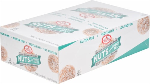 Betty Lou's Coconut Macadamia Nuts About Energy Balls Perspective: front