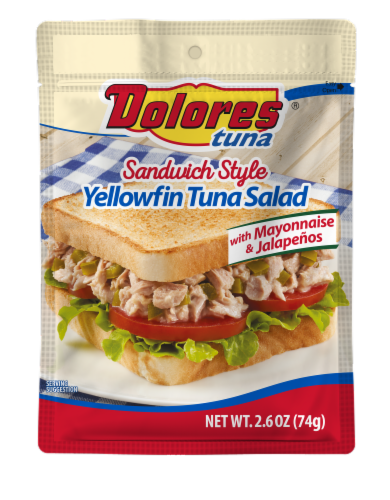 Dolores Tuna Sandwich Style Yellowfin Tuna Salad with Mayo & Jalapenos Perspective: front