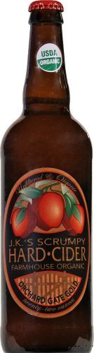 J.K.'s Scrumpy Organic Hard Cider Single Bottle Perspective: front