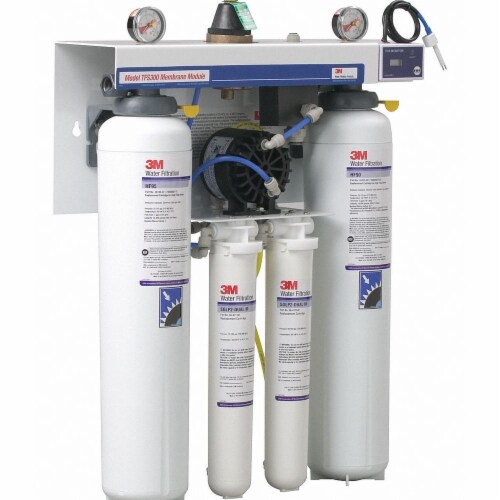 3m Reverse Osmosis System,300 gpd,18 7/8  L TFS450 RO SYSTEM INCLUDES CARTRIDGES Perspective: front