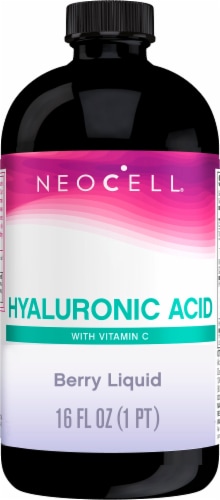 NeoCell Hyaluronic Acid with Vitamin C Berry Liquid Perspective: front