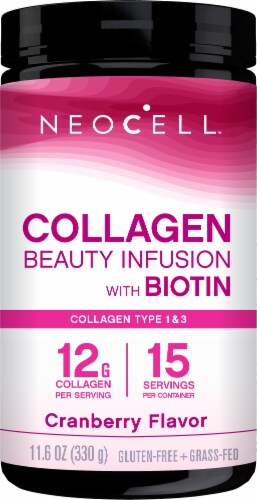 NeoCell Collagen Beauty Infusion With Biotin Cranberry Powder Perspective: front
