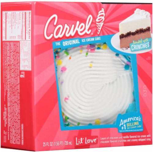 Carvel Lil' Love Ice Cream Cake, Chocolate and Vanilla Ice Cream and  Crunchies,25floz, Frozen