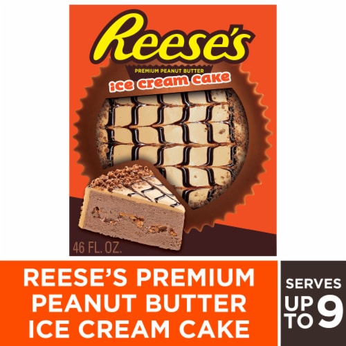 Reese's Premium Peanut Butter Ice Cream Cake Perspective: front