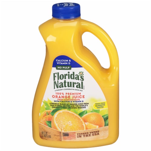 Florida's Natural No Pulp Calcium Orange Juice Perspective: front
