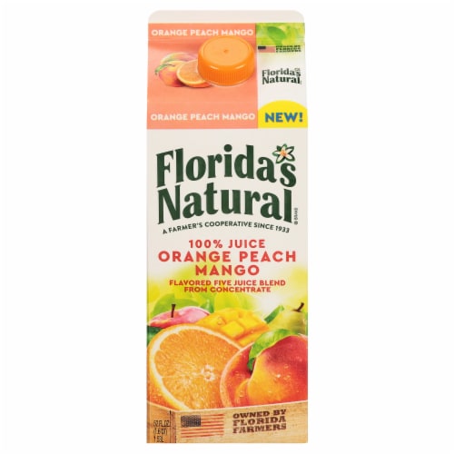 Florida's Natural Orange Peach Mango Juice Perspective: front