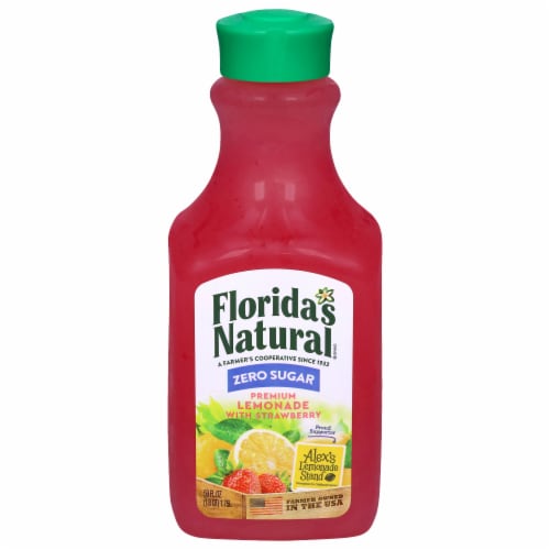 Florida's Natural® Zero Sugar Strawberry Lemonade Perspective: front