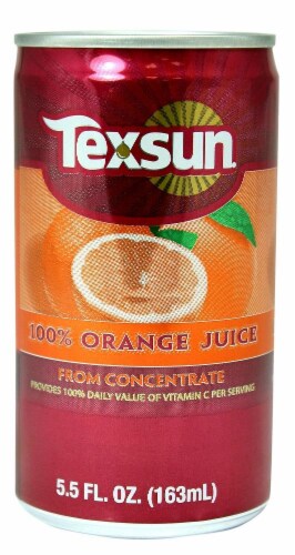 Texsun Unsweetened Orange Juice, 6 ct / 5.5 fl oz - Kroger
