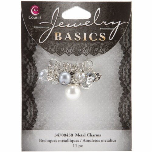 Cousin Jewelry Basics Metal Charms-Smoke Glass & Metal Bead Cluster 11/Pkg,  1 count - Kroger