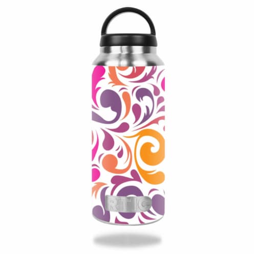 MightySkins RTBOT36-Swirly Girly Skin for RTIC 36 oz Bottle 2016 Wrap Cover Sticker - Swirly Perspective: front
