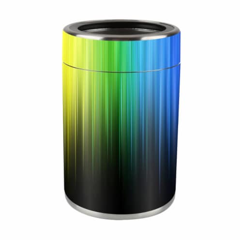 MightySkins OZCAN-Rainbow Streaks Skin for Ozark Trail 12 oz Can Wrap Cover Sticker - Rainbow Perspective: front