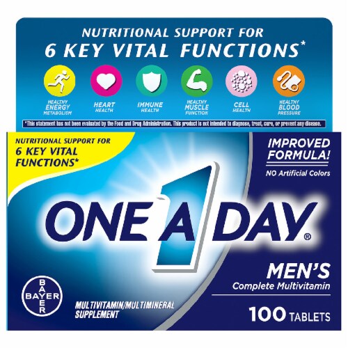 One A Day Men's Complete Multivitamin Tablets Perspective: front