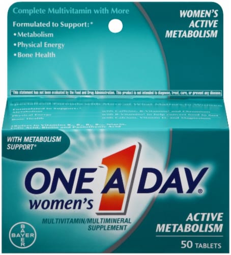 One A Day Women's Active Metabolism Multivitamin/Multimineral Supplement Perspective: front