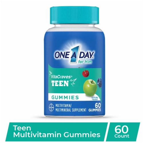 One A Day® for Him Vitacraves® Teen Multivitamin Gummies Perspective: front
