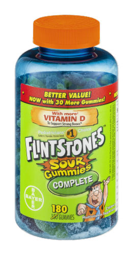 Flinstones Complete Multivitamin Sour Gummies 180 Count Perspective: front