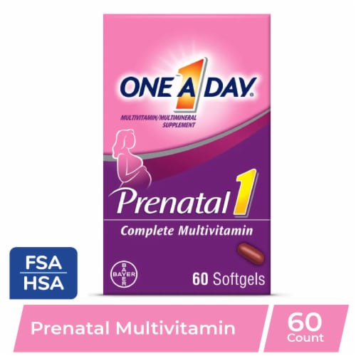 One A Day® Women's Prenatal Vitamin Softgels Perspective: front