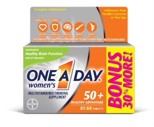 One A Day Women's 50A+ Healthy Advantage Tablets Perspective: front