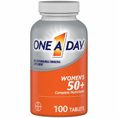 One A Day® Women's 50+ Healthy Advantage Multivitamin / Multimineral Supplemental Tablets Perspective: front