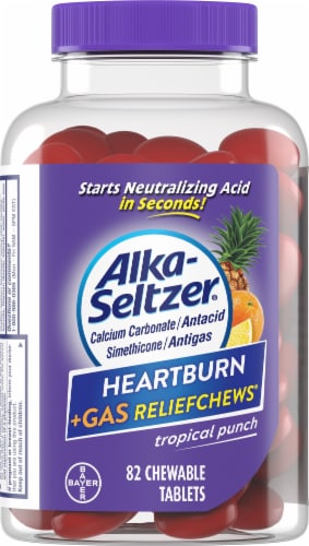 Alka-Seltzer® Tropical Punch Heartburn + Gas Reliefchews Chewable Tablets Perspective: front
