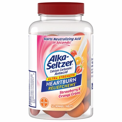 Alka-Seltzer® Strawberry Orange Creme Heartburn Relief Chews Perspective: front