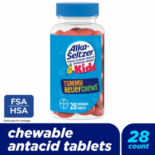 Alka-Seltzer® Kids Fruit Punch Tummy Relief Chews® Tablets Perspective: front